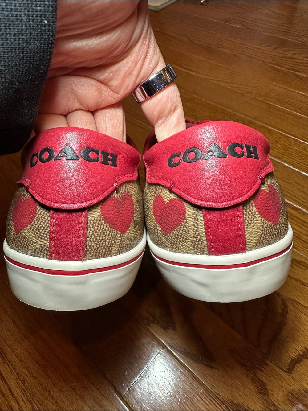 Coach Citysole Logo Heart Love Red Sneakers- Rare- 9.5 - Picture 5 of 8